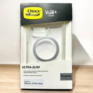 OtterBox iPhone 15 Pro Max Vue Series+ Ultra-Slim Case, Mag Safe, Clear